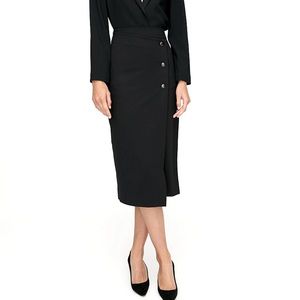 Babaton Buttoned-Up Skirt